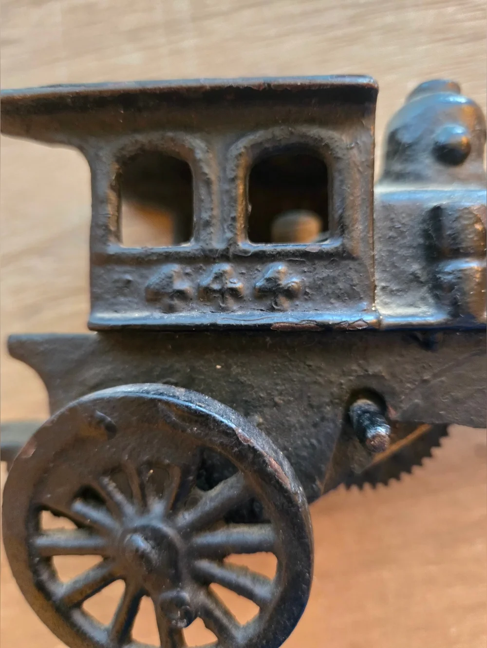 Rustic Cast Iron Train Bank | Vintage-Style Locomotive Decor | Indust. Farmhouse